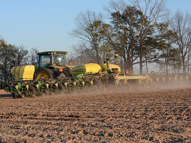 While planters have been out on the fields in some parts of the country, farmers in other regions are hoping for drier, warmer weather to get the rest of their crops planted. (DTN/The Progressive Farmer photo by Virginia Harris)